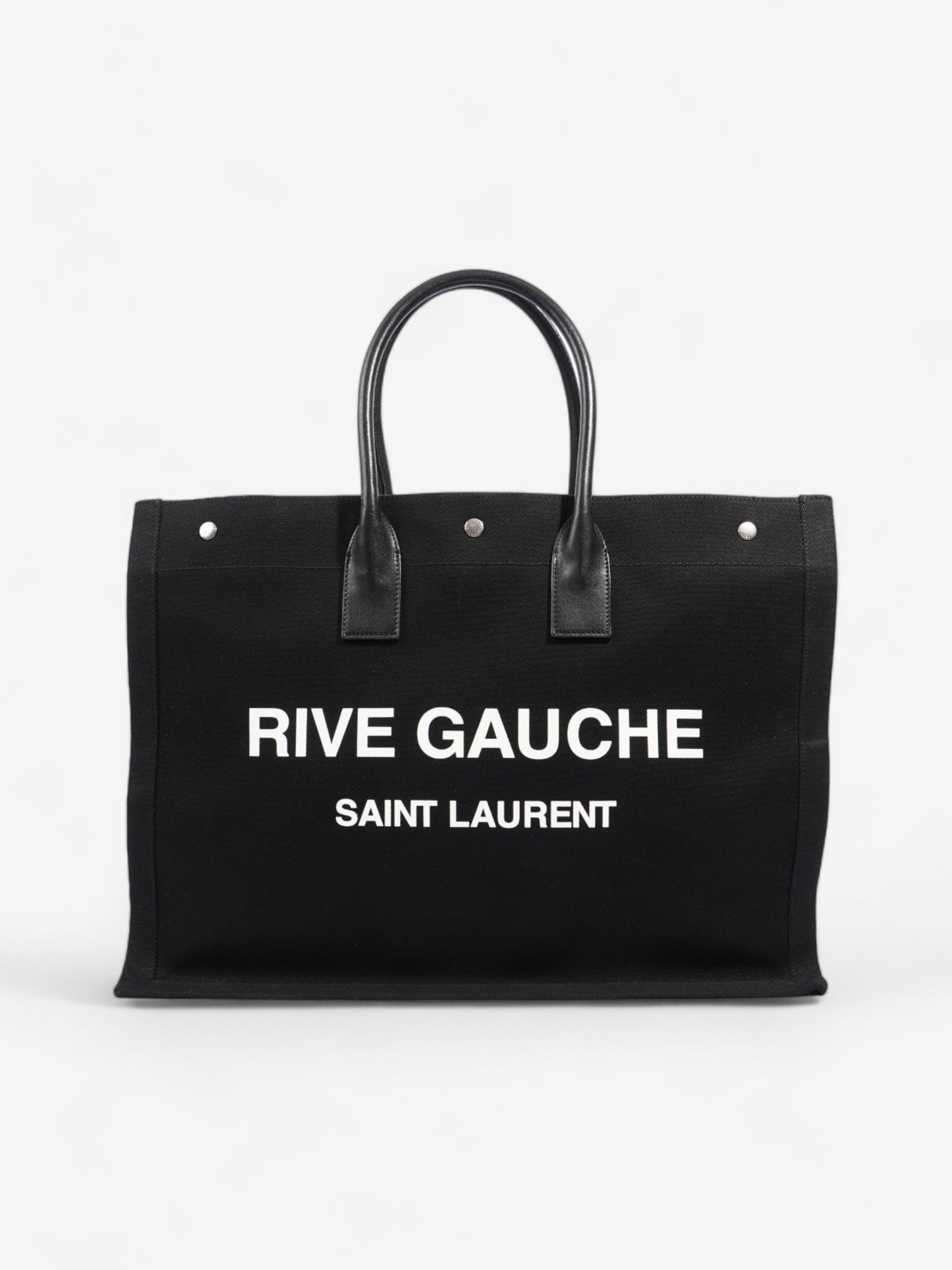 YSL Saint Laurent Rive Gauche Tote Canvas Black Large Tote Bag