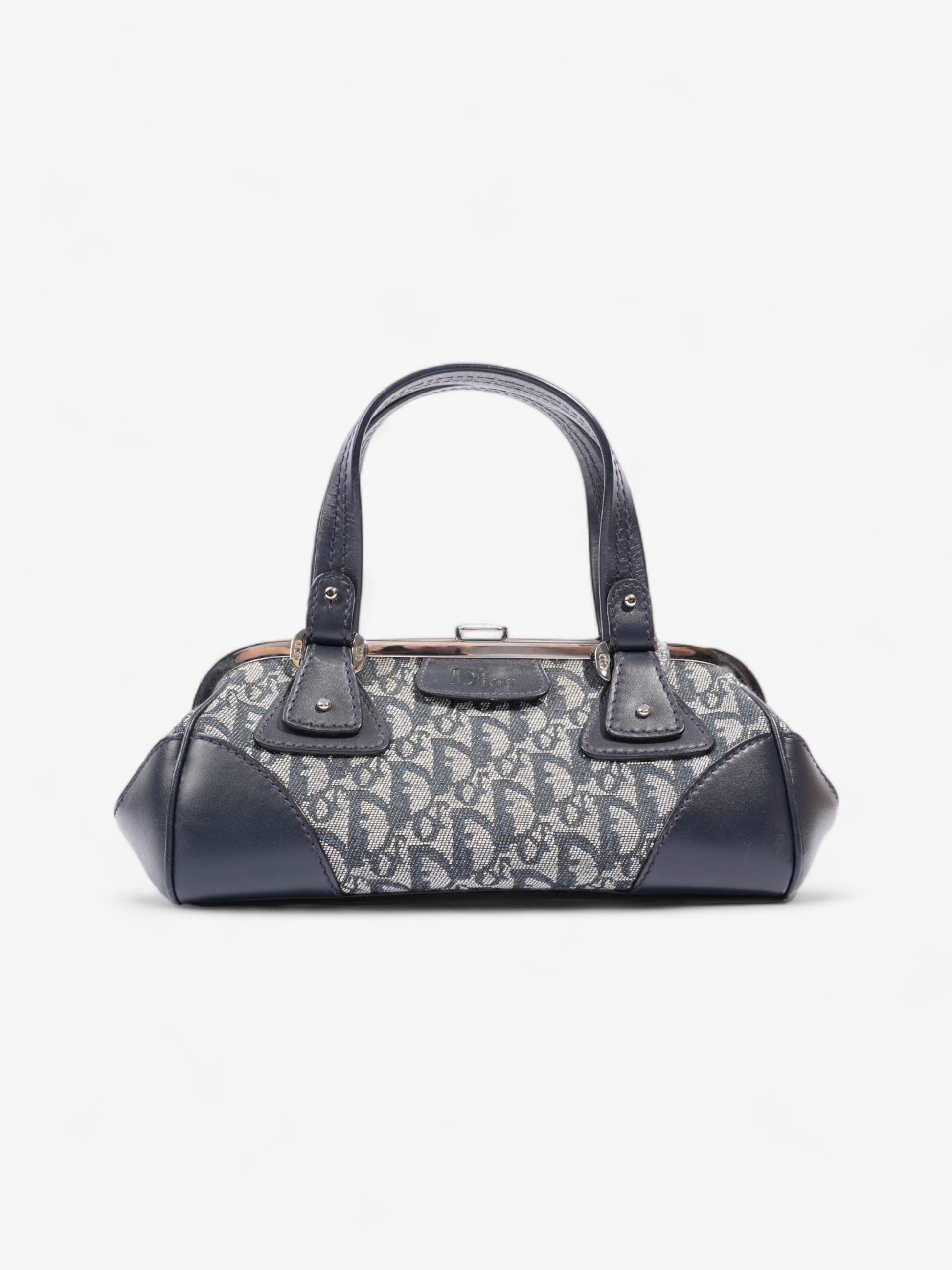 Dior Christian Doctor Bag Canvas Monogram Blue Shoulder Bag