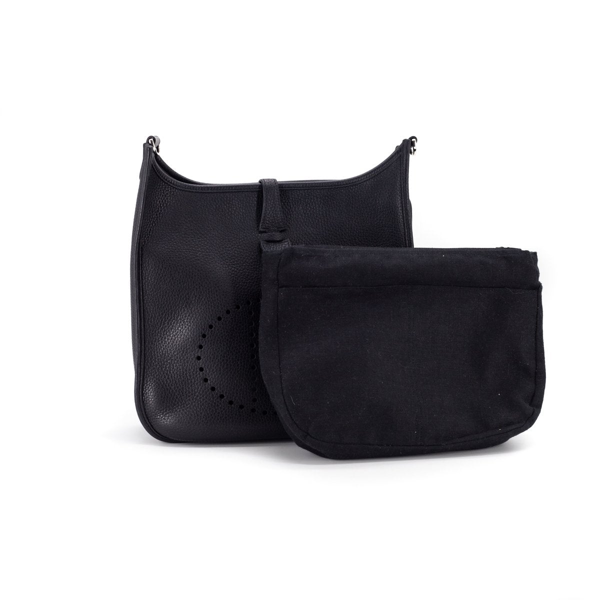 Hermes Luxury Evelyne Iii D Stamp Handbag Black Medium Travel Bag