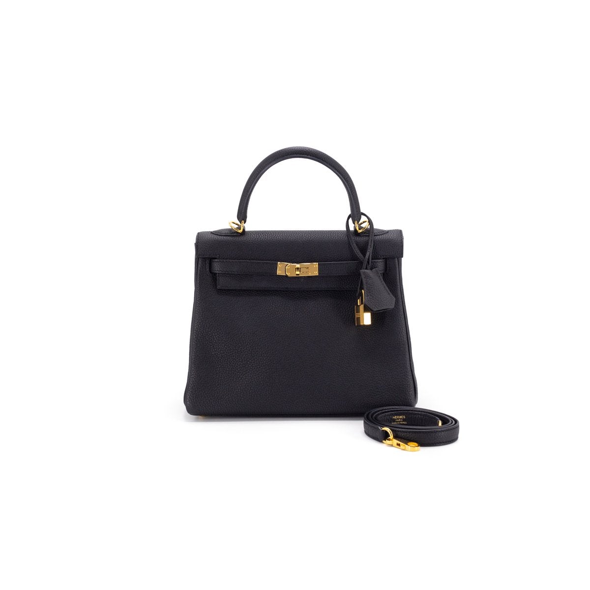 Hermes Kelly Noir Stamp Handbag Travel Bag
