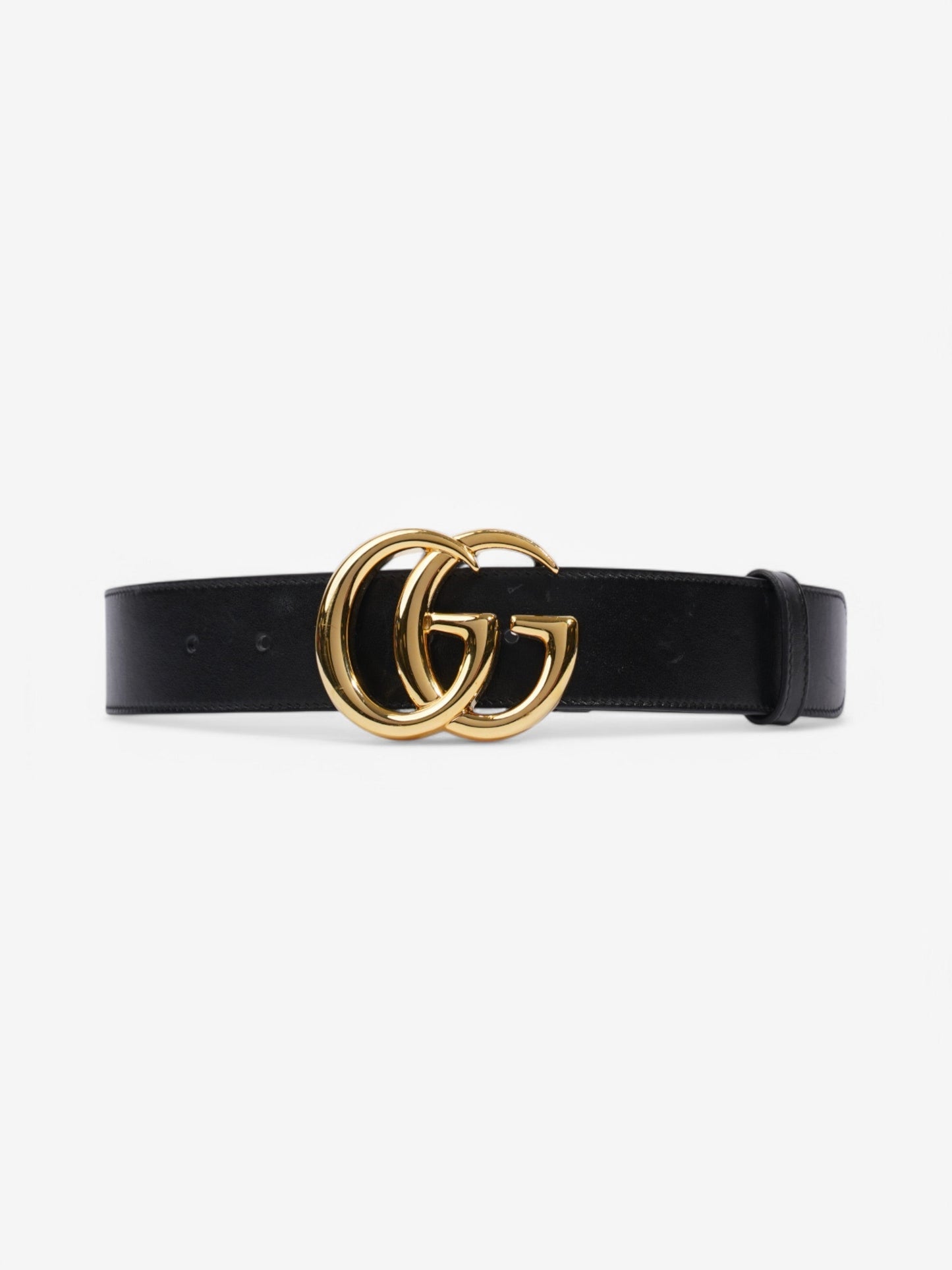 Gucci Marmont Belt Handbag Leather Black Accessory 75Cm 32