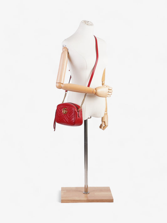 Gucci Marmont Zip Small Crossbody Bag Leather Matelasse