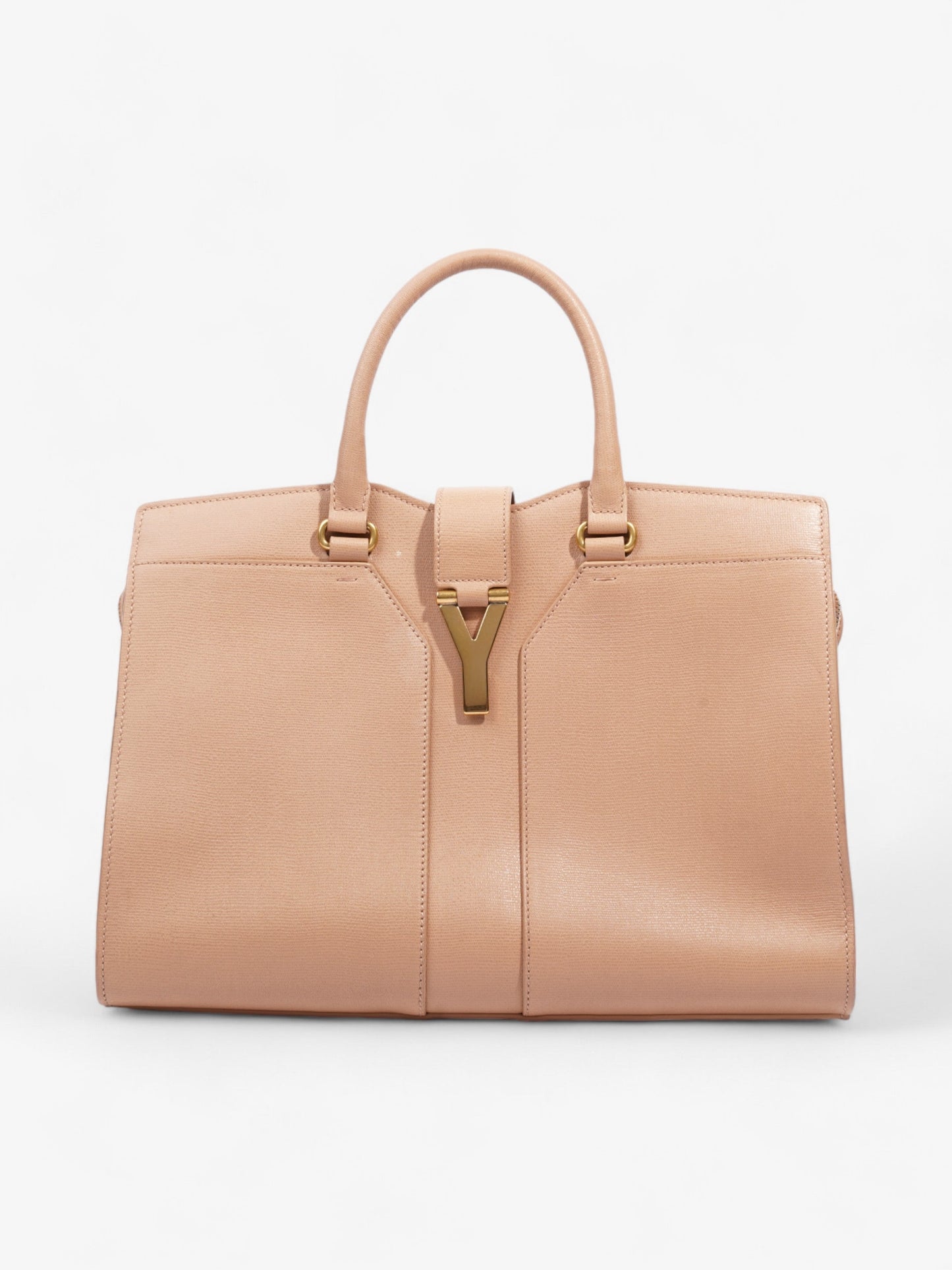 YSL Saint Laurent Cabas Chyc Dusty Tote Bag Leather Pink Medium