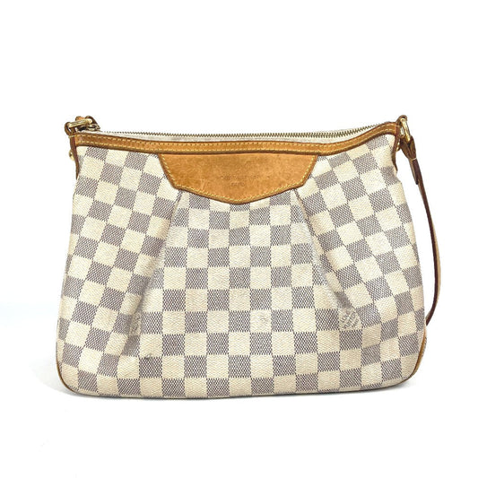 Louis Vuitton N41113 Damier Azur Damier Azur Canvas White Shoulder Bag