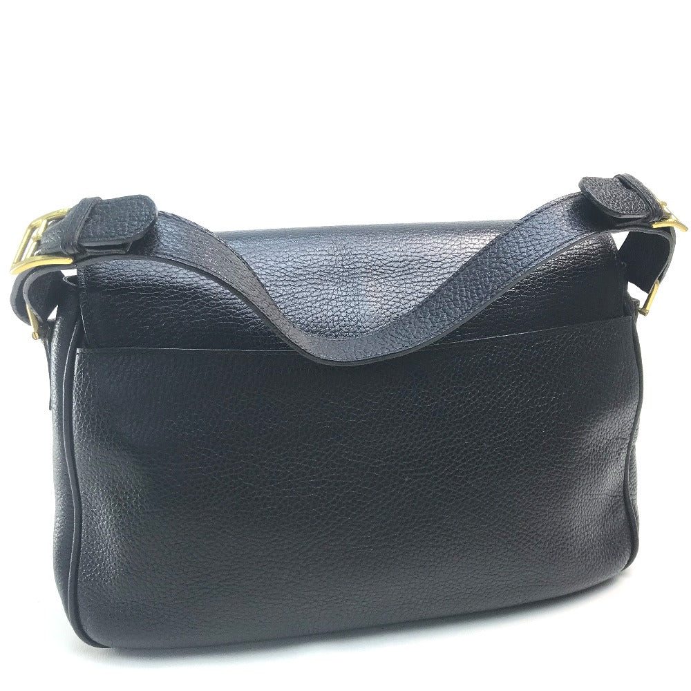 X Metal Circle Logo Women Leather Black Travel Bag