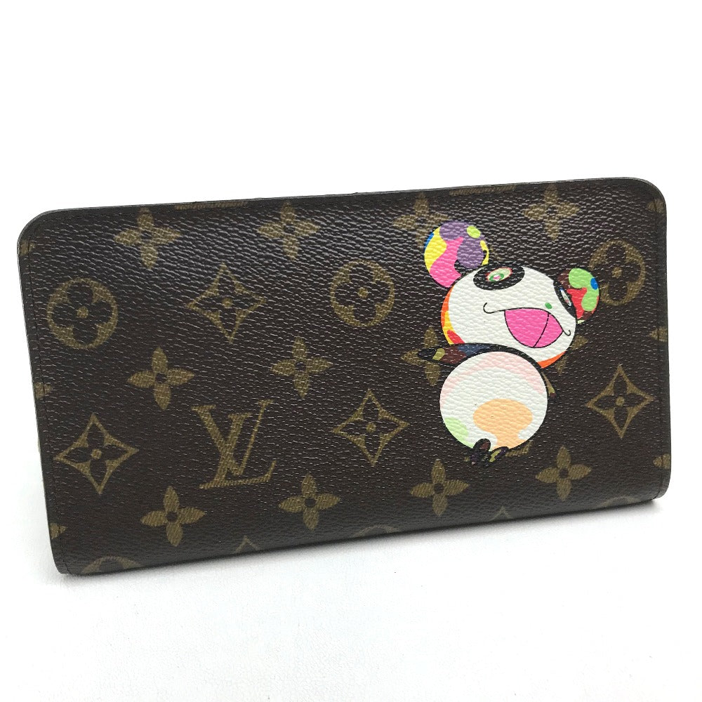 Louis Vuitton Long Purse M61729 Takashi Murakami Monogram Canvas Brown Wallet Case