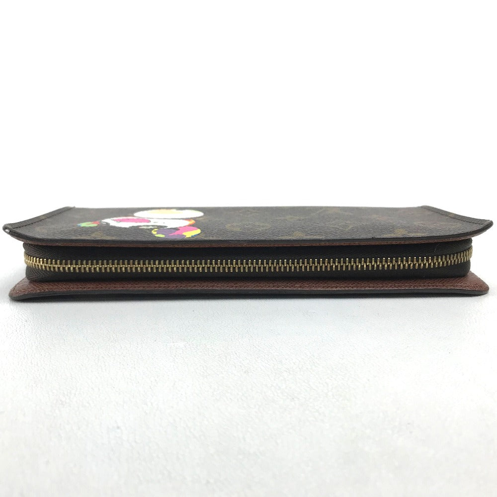 Louis Vuitton Long Purse M61729 Takashi Murakami Monogram Canvas Brown Wallet Case