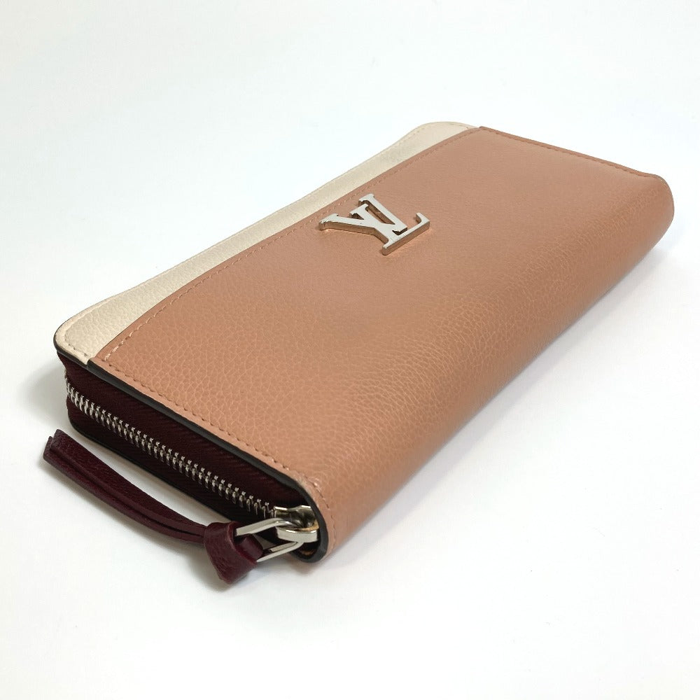 Louis Vuitton Long Purse M67540 Zippy Rock Leather Beige Orange Wallet Case
