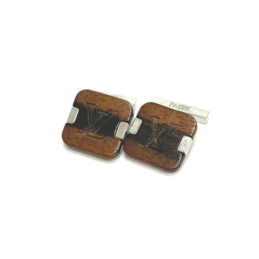 Louis Vuitton cuffs Wood Stainless Steel Brown Logo Handbag