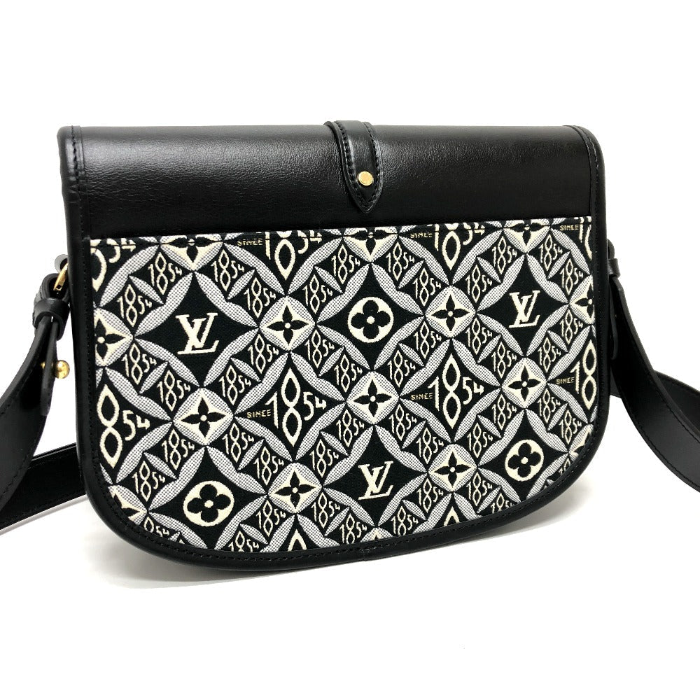 Louis Vuitton M57488 Since1854 Neo Saumur MM Leather Canvas Black Navy Shoulder Bag