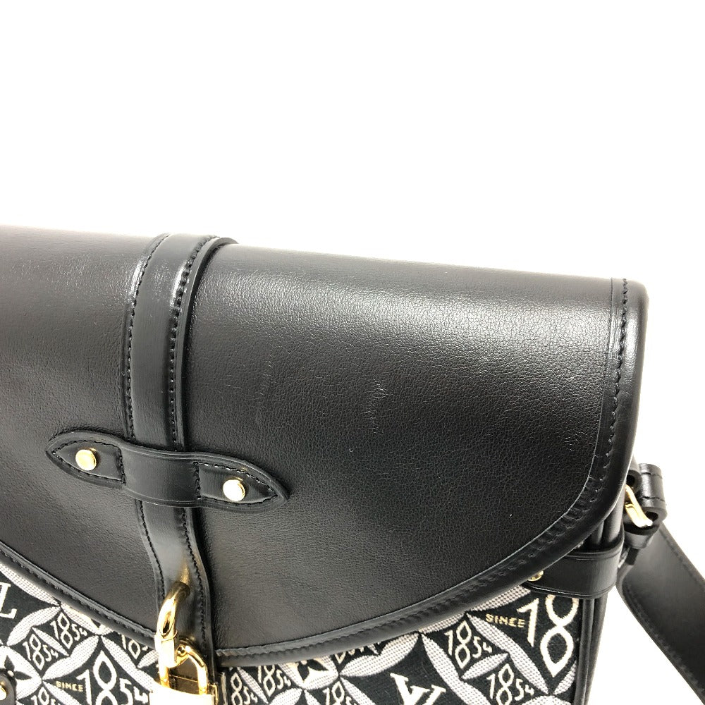 Louis Vuitton M57488 Since1854 Neo Saumur MM Leather Canvas Black Navy Shoulder Bag
