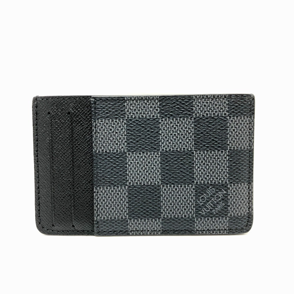 Louis Vuitton N62666 Damier Grafitto Neo Porto Canvas Black Wallet Case