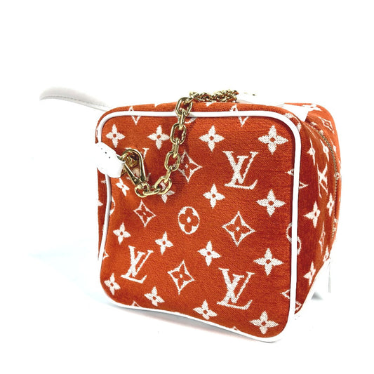Louis Vuitton M46212 Velvet Match Square Leather Orange Handbag