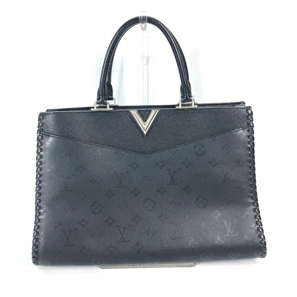 Louis Vuitton M54147 Very Zip Monogram Leather Black Tote Bag
