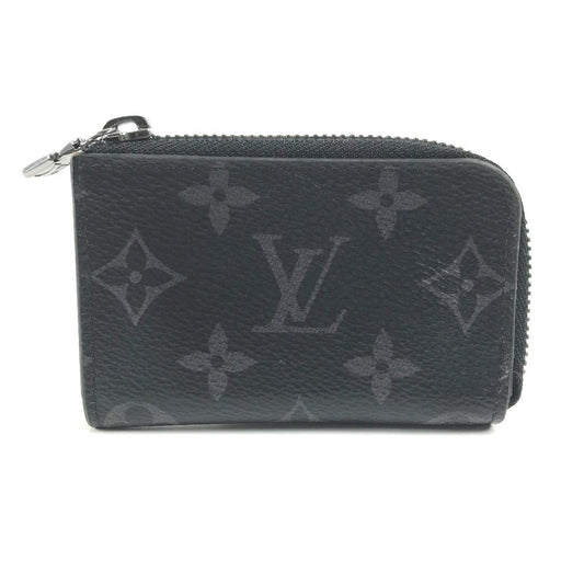 Louis Vuitton Coin M63536 Eclipse Portemonejour Monogram Canvas Black Handbag