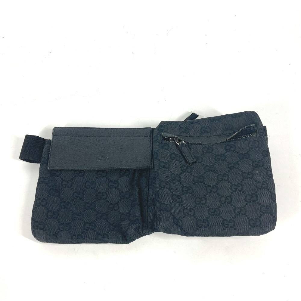Gucci Waist GG W pocket Canvas Black Handbag