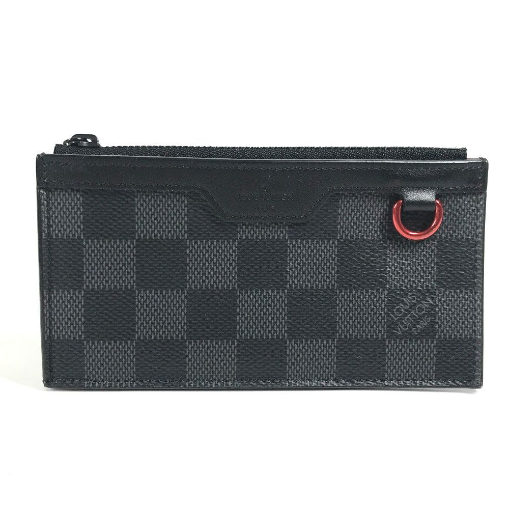 Louis Vuitton Coin N60354 Damier Grafitto Damier Canvas Black Wallet Case