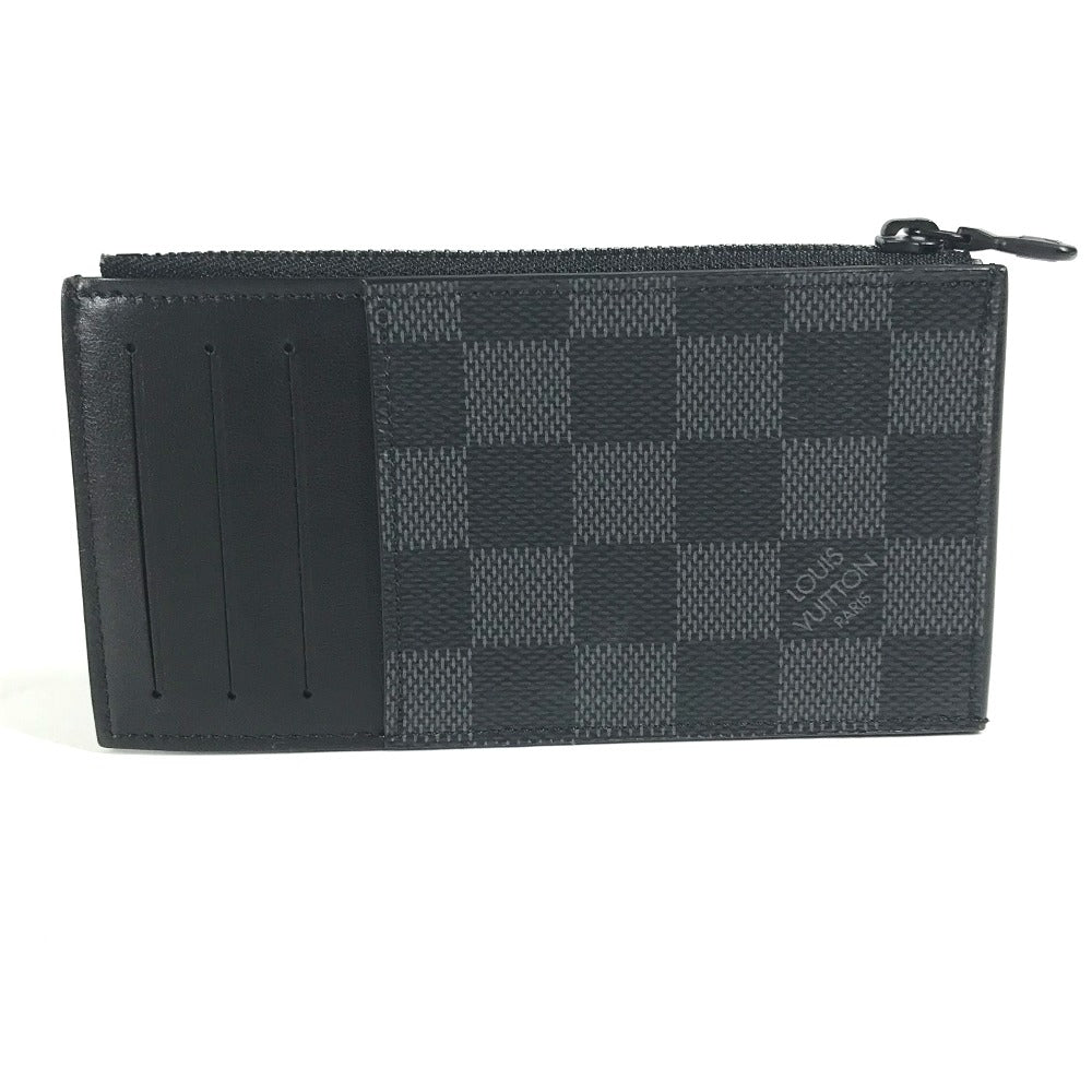 Louis Vuitton Coin N60354 Damier Grafitto Damier Canvas Black Wallet Case