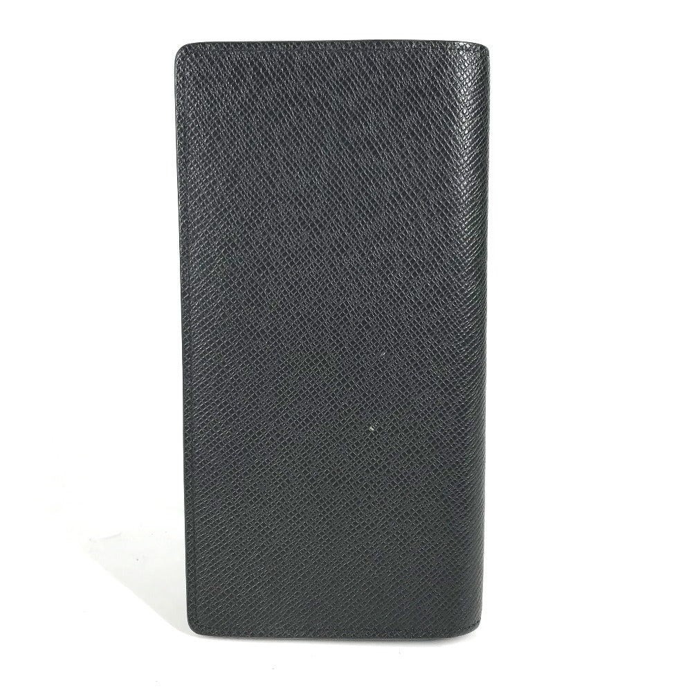 Louis Vuitton Long Purse M30501 Taiga Leather Black Wallet Case