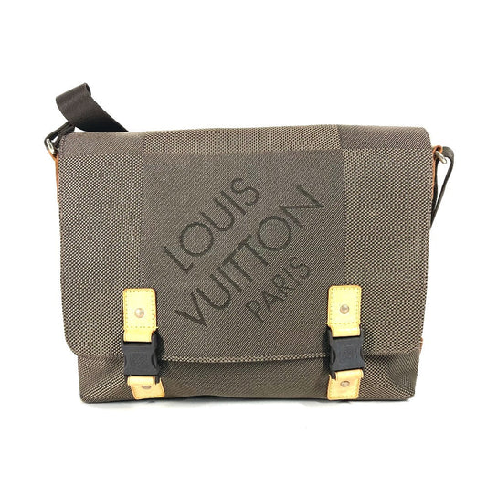 Louis Vuitton M93077 Damier Jean Damier Jean Canvas Khaki Shoulder Bag