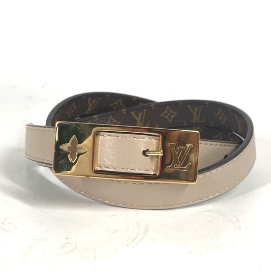 Louis Vuitton M8370Y Duo 18MM reversible 70 Monogram Leather Canvas Brown Belt