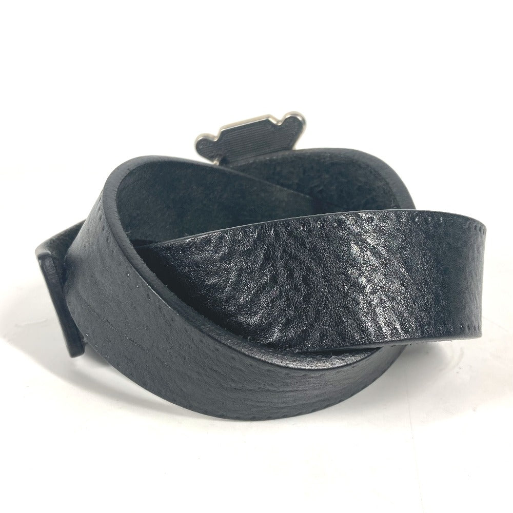 Gucci G buckle 85 Leather Black Logo Belt