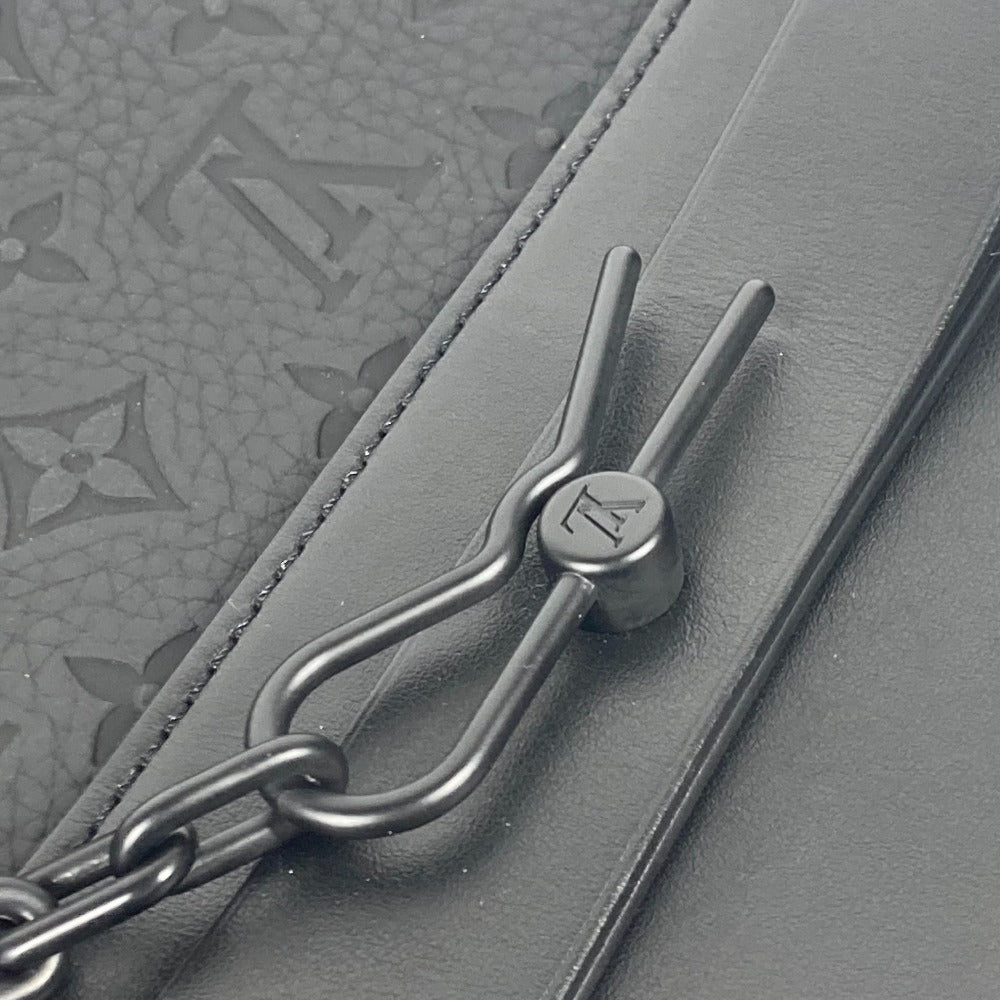 Louis Vuitton M80140 Taurillon Clemence Taurillon Clemence Monogram Leather Black Clutch Bag
