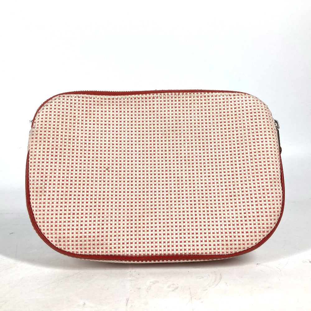 Pouch Cotton Orange Type Pouch "Echappé" Handbag Travel Bag