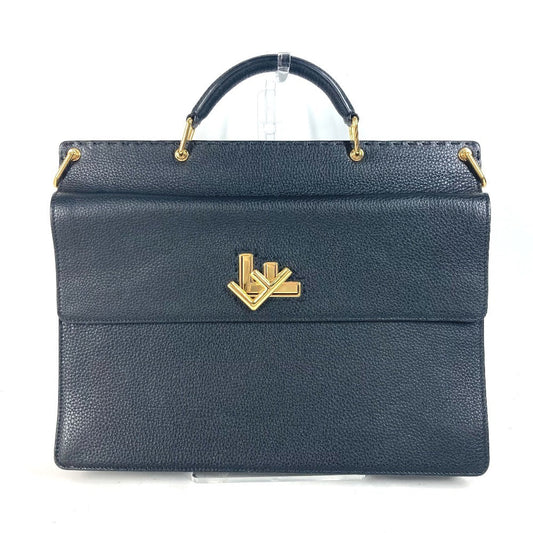 Fendi Business Bag 7Va462 Bag Handbag Tote Bag Briefcase Leather Black
