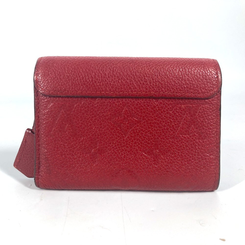 Louis Vuitton Trifold M62185 Ann Platt Ann Monogram Leather Red Wallet Case