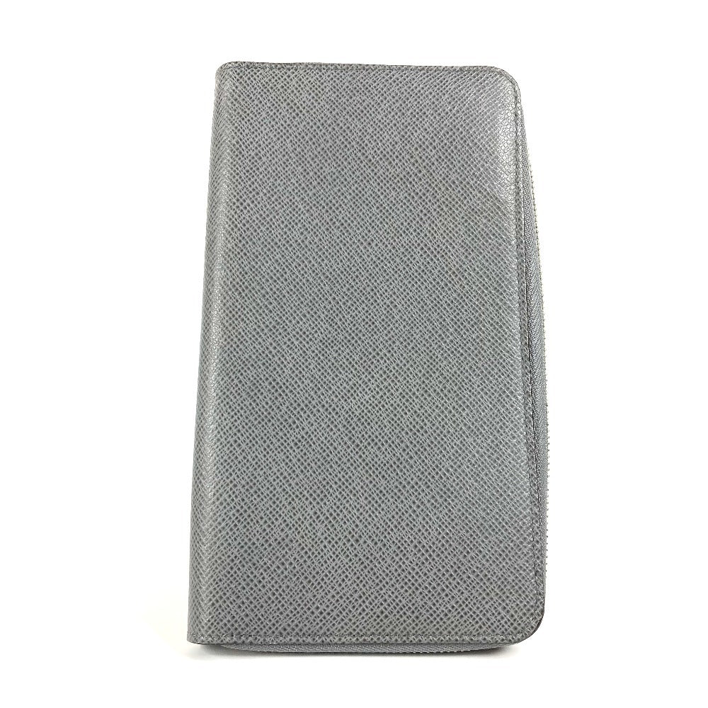 Louis Vuitton Long Purse M30517 Taiga Leather Gray Wallet Case