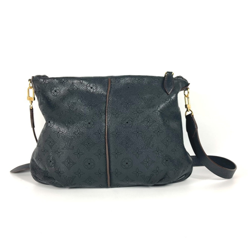Louis Vuitton M93987 mahina Selene MM Monogram Leather Black Shoulder Bag