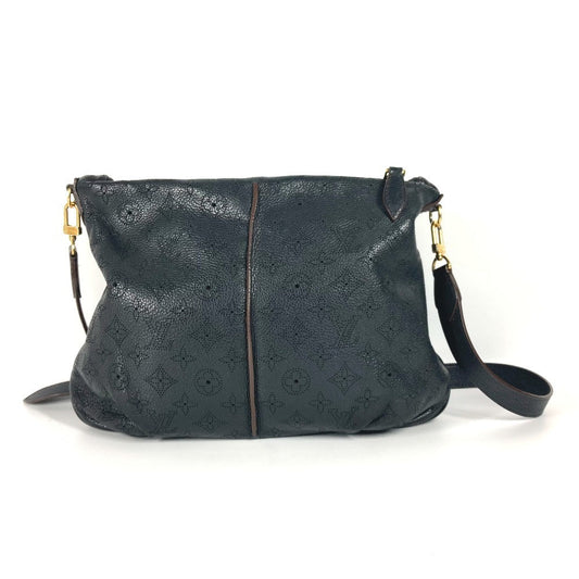 Louis Vuitton M93987 mahina Selene MM Monogram Leather Black Shoulder Bag