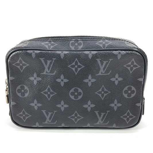 Louis Vuitton Pouch M43384 Eclipse True Monogram Canvas Black Wallet Case