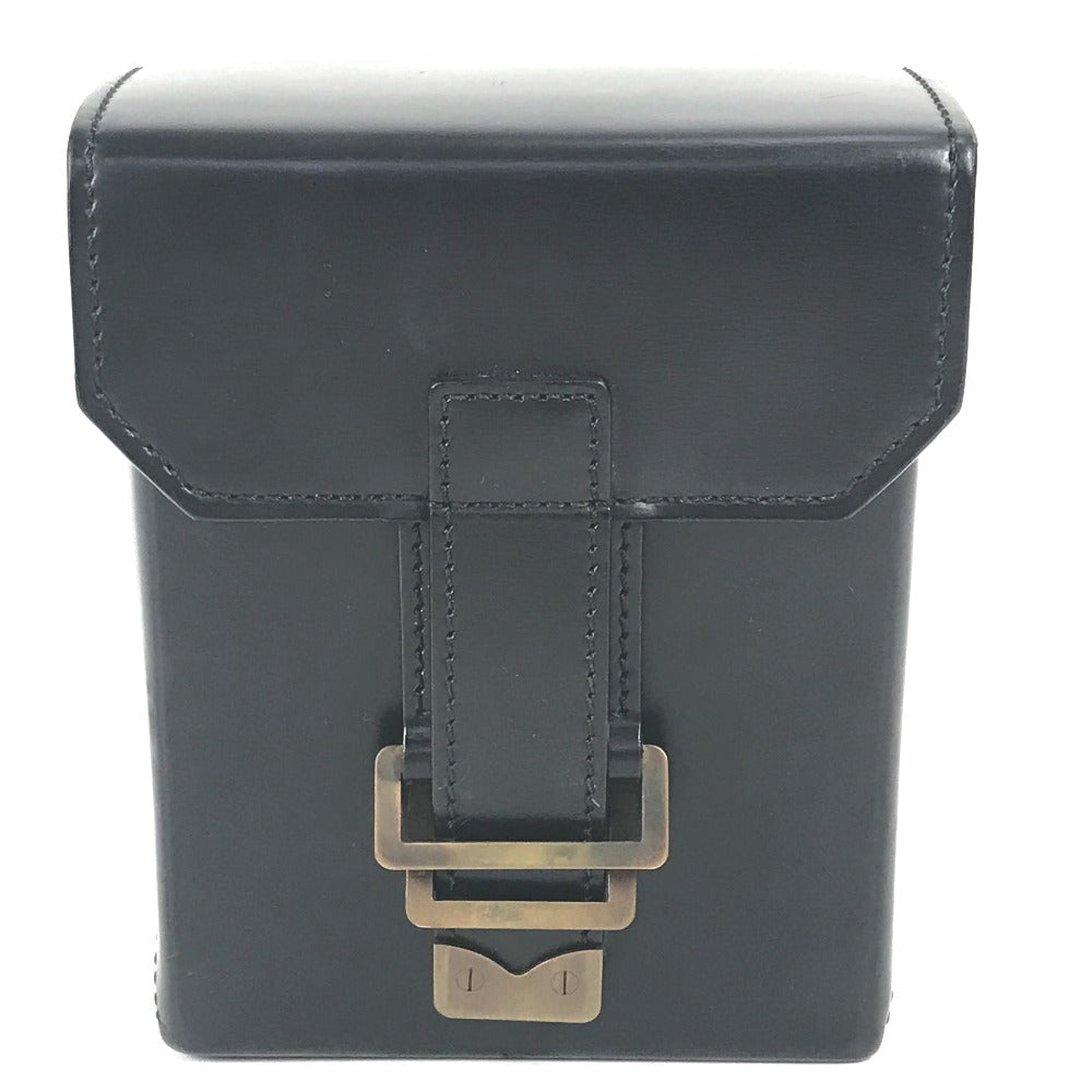 Louis Vuitton Pouch M92222 Liege line Pister Leather Black Handbag