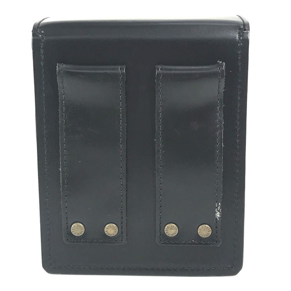 Louis Vuitton Pouch M92222 Liege line Pister Leather Black Handbag
