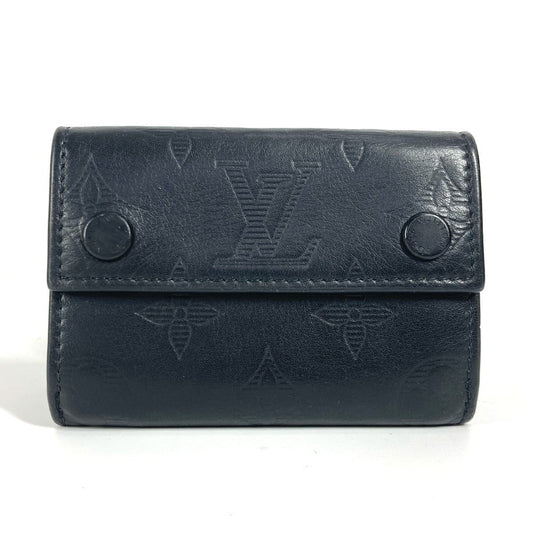 Louis Vuitton Trifold M67631 shadow Discovery Monogram Leather Black Wallet Case