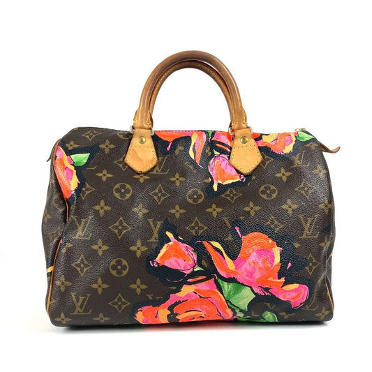 Louis Vuitton M48610 Rose Speedy 30 Monogram Canvas Brown Handbag