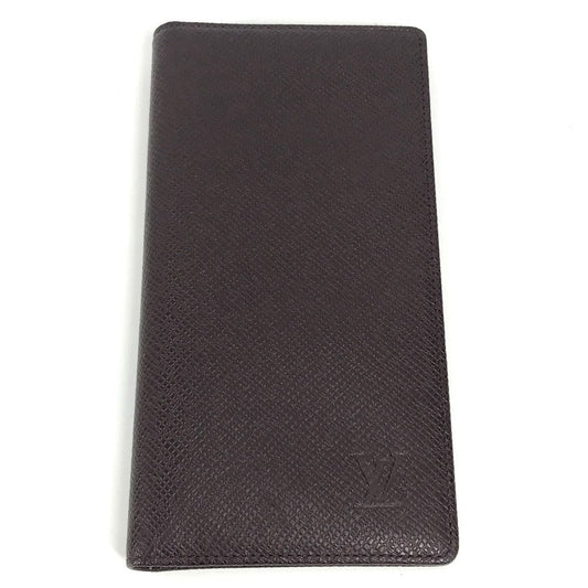 Louis Vuitton Long Purse M30396 Taiga purple Leather Wallet Case