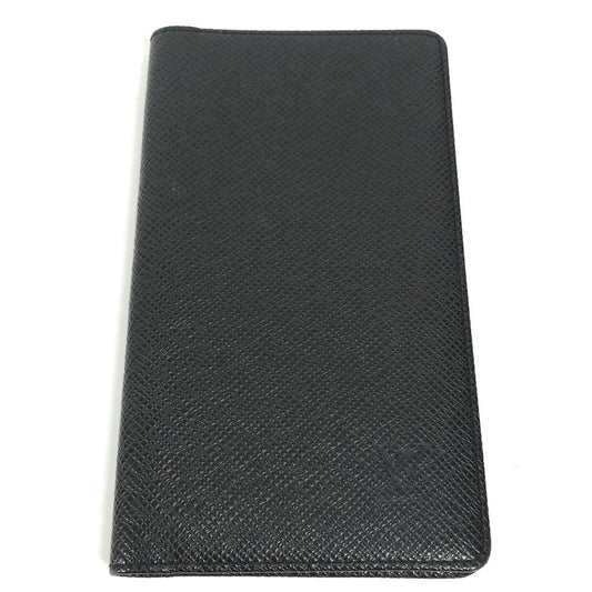 Louis Vuitton Notebook cover R20425 Taiga Leather Black Handbag
