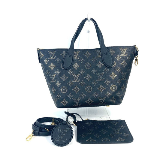 Louis Vuitton M23393 mahina Blossom PM Monogram Leather Black Shoulder Bag