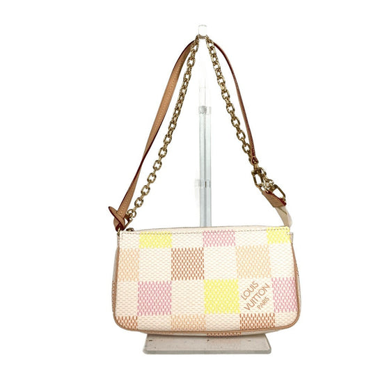 Louis Vuitton N40642 Damier Damiericious Pochette Accessoires Canvas Pink Shoulder Bag