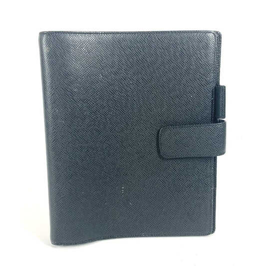 Louis Vuitton Notebook cover R20232 Taiga Leather Black Handbag