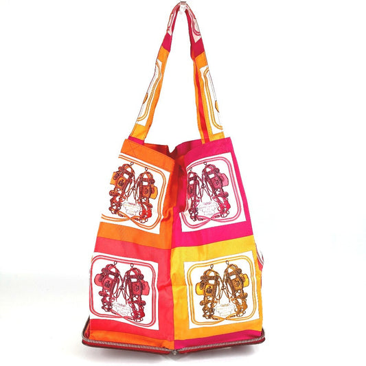 Hermes Shoulder Bag Bags Eco Bags Folding Silky Pop Leather Red