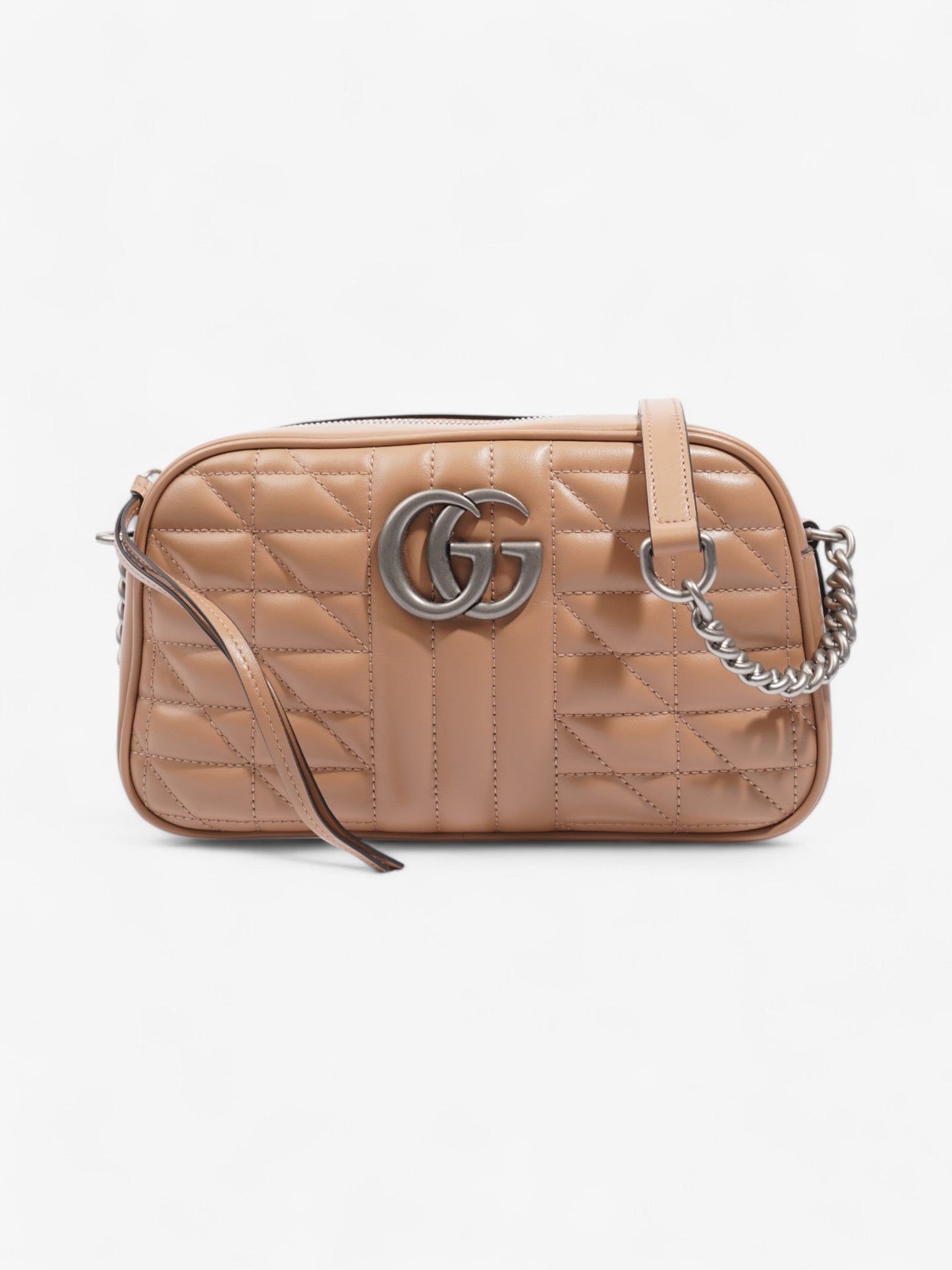 Gucci Marmont Camera Bag Camelia Calfskin Leather Crossbody Bag
