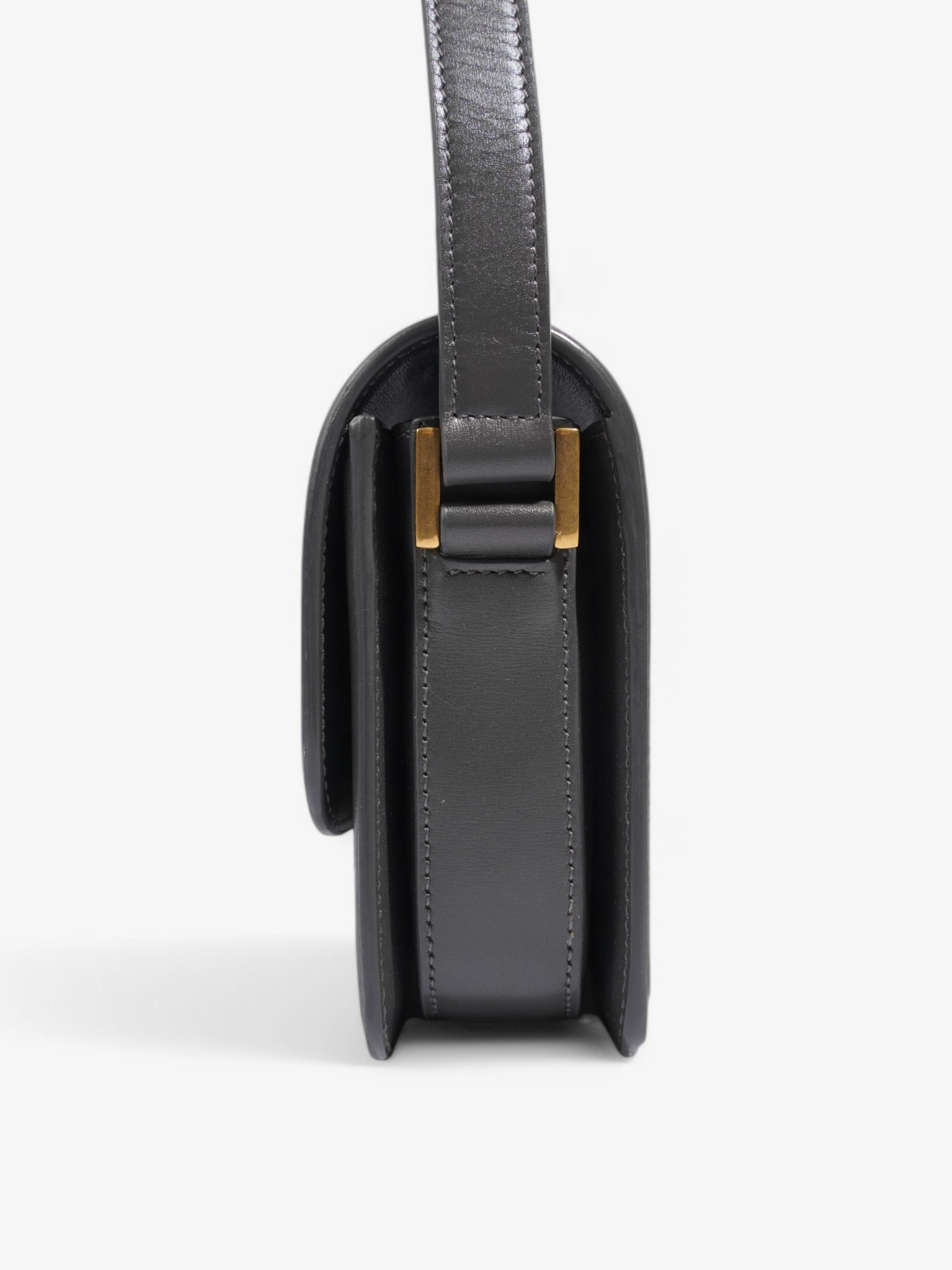 YSL Saint Laurent Grey Crossbody Bag Leather Gray Small