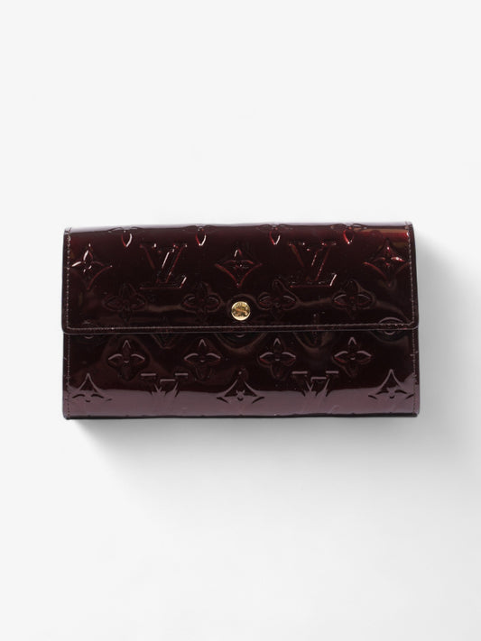 Louis Vuitton Sarah Burgundy Leather Vernis Wallet Case