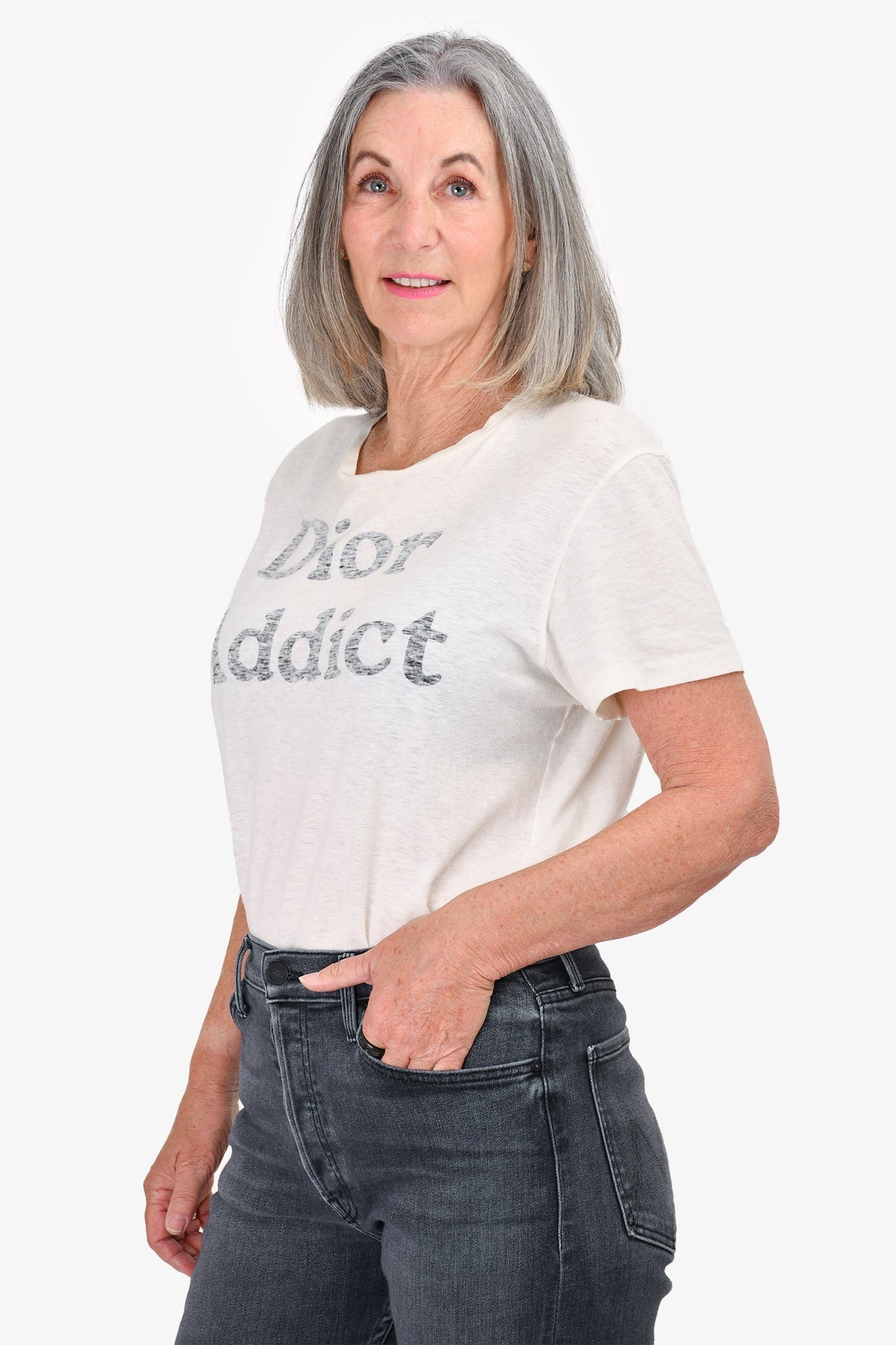 Dior Handbag Christian " Addict" T-Shirt White