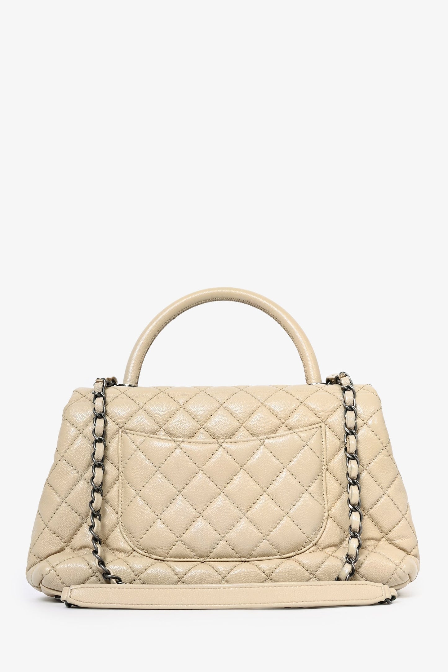 Chanel ™ 2016 Cream Leather Small Coco Top Handle Bag