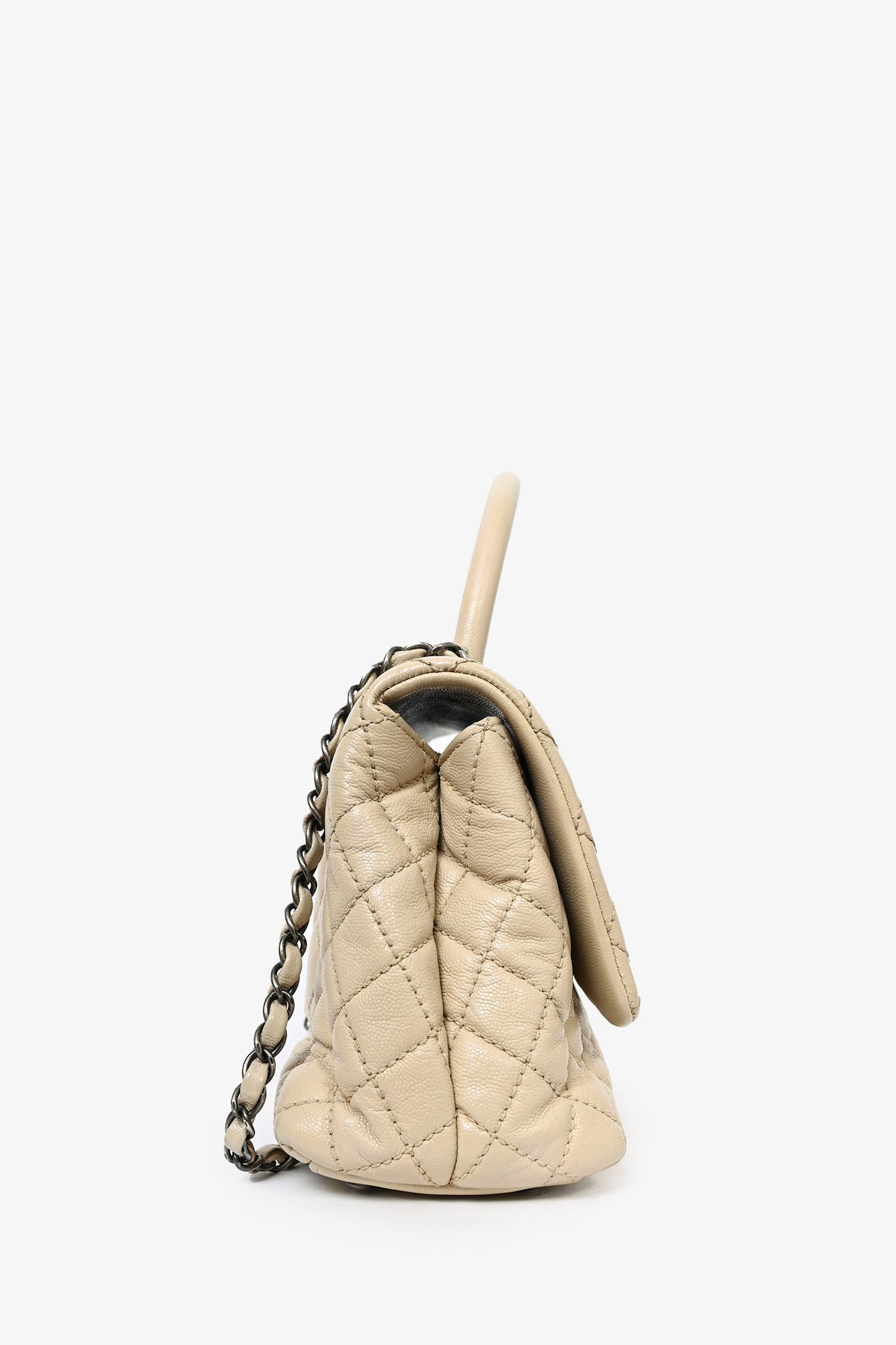 Chanel ™ 2016 Cream Leather Small Coco Top Handle Bag